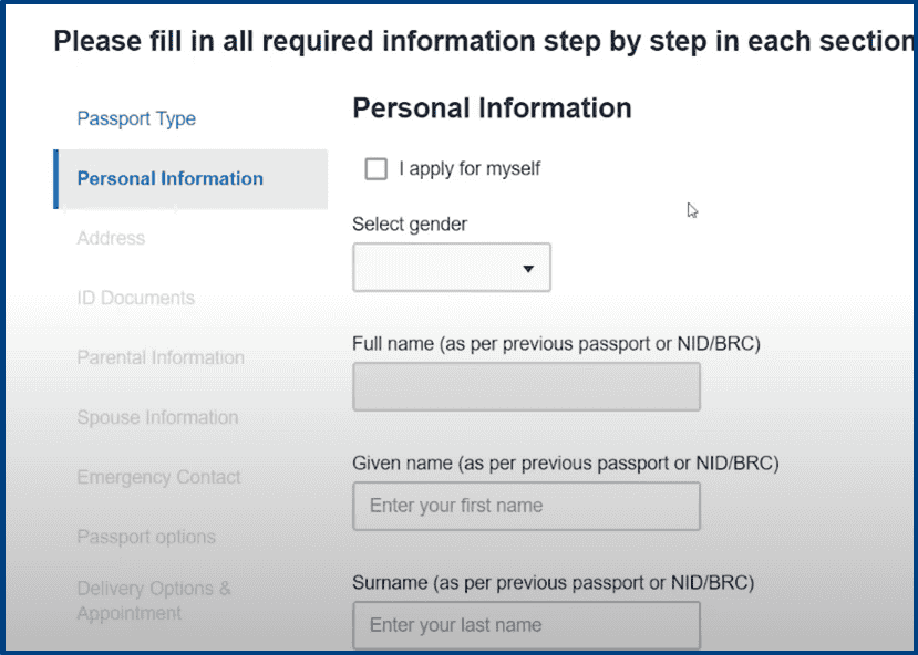E-Passport Bangladesh Application Guide