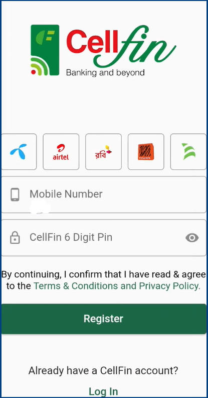 CellFin Registration