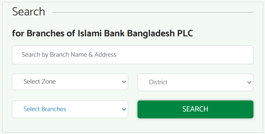 ইসলামী ব্যাংক ব্রাঞ্চ লিস্ট ও ঠিকানা