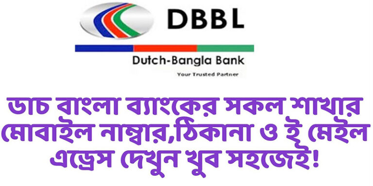ডাচ বাংলা ব্যাংক শাখা সমূহ